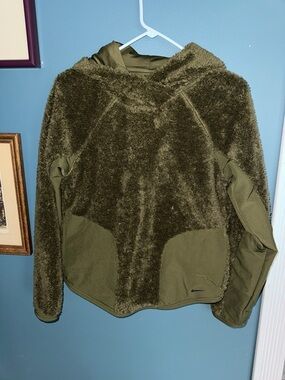 Nike Olive Green Sherpa training  Hoodie